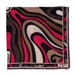 Online Marmo Print Silke Uld Pashmina Dame Tørklæder