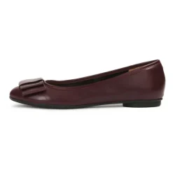Sale Maroon ballerinaer med en sløjfe Dame Ballerina Sko