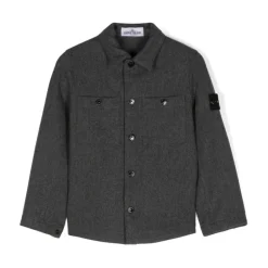 New Melange Mørke Overshirt Børn Jakker