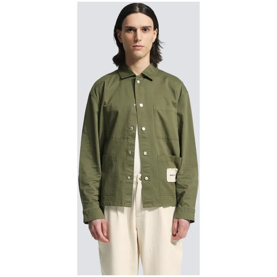 Best Mellemtung Bomuld Chore Overshirt med Lommer Skjorter