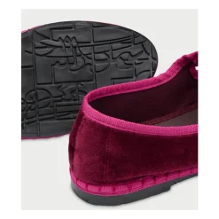Mercedita Velvet Mary Jane Dame Ballerina Sko