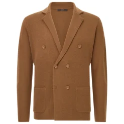 Sale Merino uld dobbeltradet jakke Strik