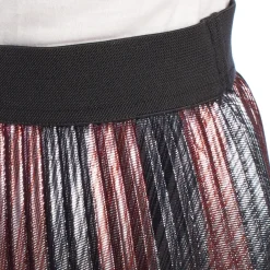 Discount Metallic Gradient Plisseret Midi Nederdel Dame Nederdele