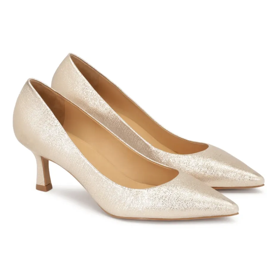 Discount Metallic læder bryllupspumps Dame Pumps