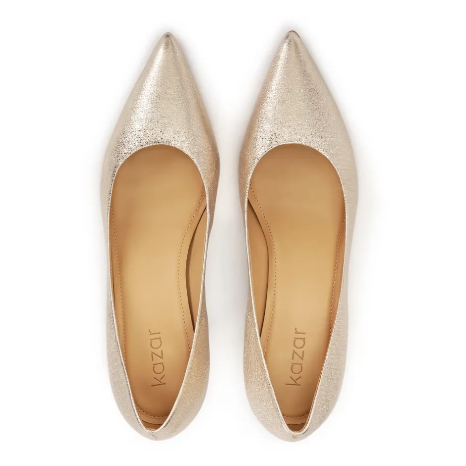 Discount Metallic læder bryllupspumps Dame Pumps