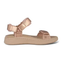 Outlet Metallic Rose Lædersandal Dame Sandaler