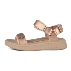 Outlet Metallic Rose Lædersandal Dame Sandaler