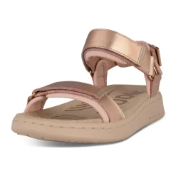 Outlet Metallic Rose Lædersandal Dame Sandaler
