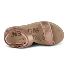 Outlet Metallic Rose Lædersandal Dame Sandaler