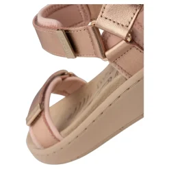Outlet Metallic Rose Lædersandal Dame Sandaler