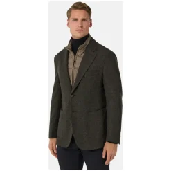 Outlet Micro Fancy Uldblanding Blazer med Aftagelig Indsats Jakker