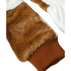 Outlet Mid Arm Length Knitted Fur Gloves Dame Handsker