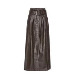 Online Midi Paper Waist Skirt Dame Nederdele