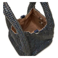 New Midnatsblå håndtaske med Strass Dame Bæltetasker