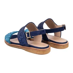 Online Midnight Blue Glitter Bølge Sandal Dame Sandaler
