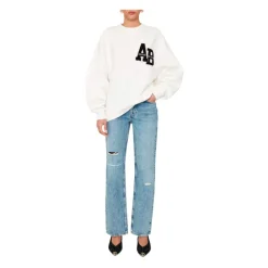 Hot Miles Oversized Sweatshirt Letterman Dame Sweatshirts|Striktrøjer & Sweatere