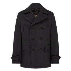 Hot Milford Peacoat Uld Kashmir Blanding Kul Frakker