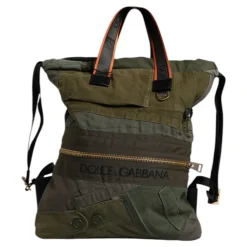 New Military Green Patchwork Rucksack Rygsæk Dame Rygsække