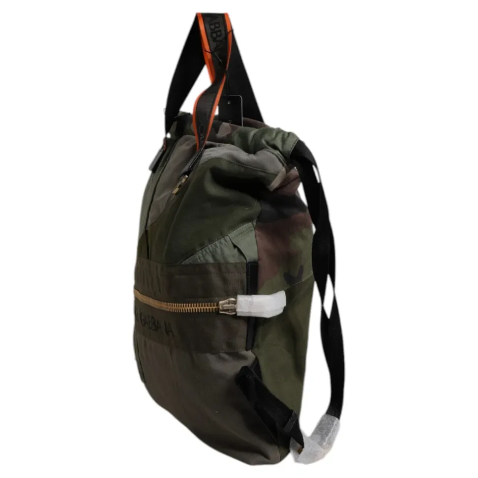 New Military Green Patchwork Rucksack Rygsæk Dame Rygsække