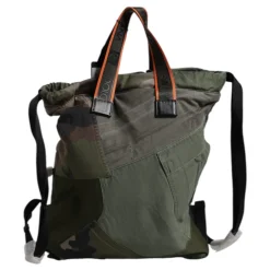 New Military Green Patchwork Rucksack Rygsæk Dame Rygsække