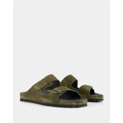 Online Militær Ruskind Slide Sandaler Sandaler
