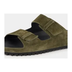 Online Militær Ruskind Slide Sandaler Sandaler