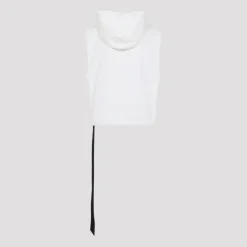 Clearance Milk White Cotton Hooded Tunic Trøjer