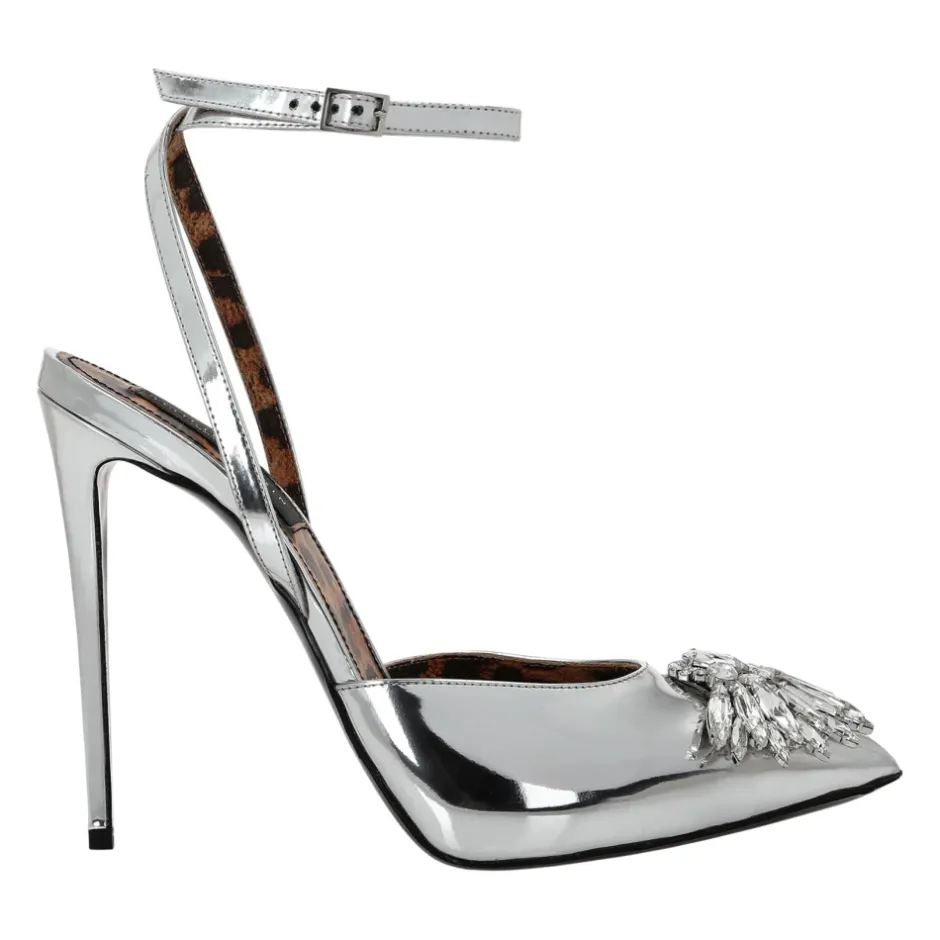 Discount Mirror Leather Decollete Hi-Heels Brooches Dame Pumps|Stiletter