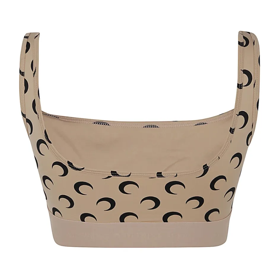 New Måne Trykt Jersey Sport BH T-Shirts & Toppe