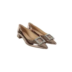 Outlet Moccasin Buckle with Beads Dame Pumps