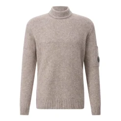 Hot Moderne uldblandet sweater med stående krave Strik