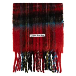 Mohair Check Scarf Halstørklæder Og Tørklæder