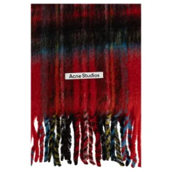 Mohair Check Scarf Halstørklæder Og Tørklæder