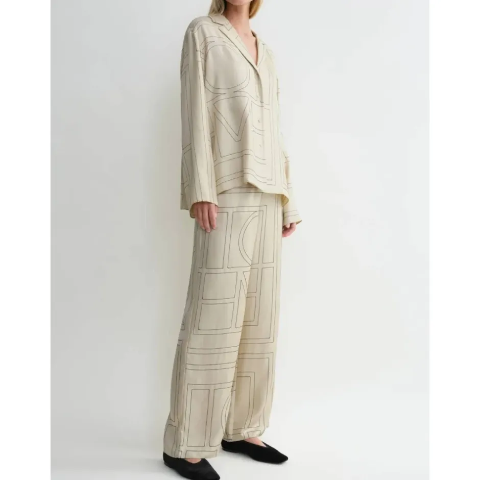 Best Monogram Silk PJ Top Dame Bluser & Skjorter