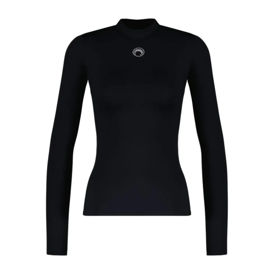 Discount Moon Logo Strass Jersey Highneck Top T-Shirts & Toppe|Træningstrøjer
