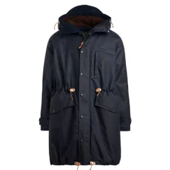 Mountain Parka Navy med Brun Foring Frakker