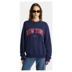 Sale Mørke Crewneck Sweatshirt Dame Sweatshirts