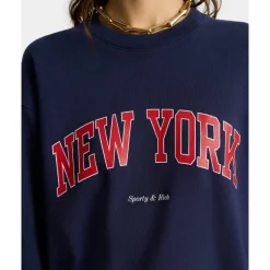 Sale Mørke Crewneck Sweatshirt Dame Sweatshirts