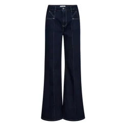 Sale Mørke Wide Jeans Bukser Dame Jeans