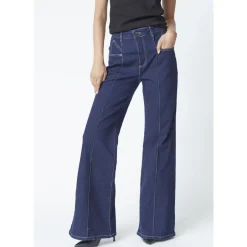 Sale Mørke Wide Jeans Bukser Dame Jeans