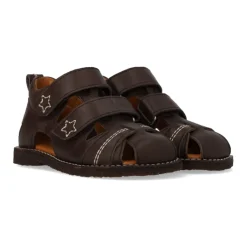 Clearance Mørke Velcro Begynder Sandal Børn Sandaler