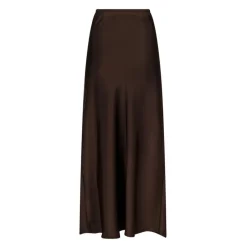 Outlet Mørke Vicky Heavy Satin Nederdel Dame Nederdele