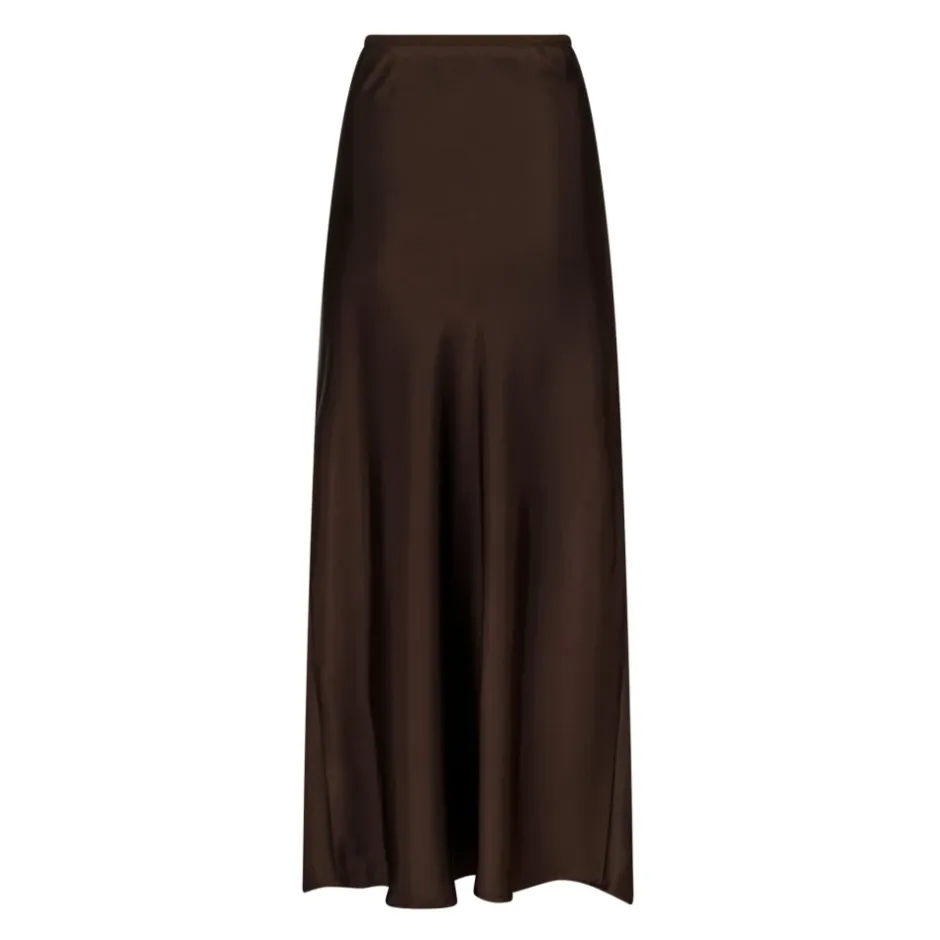 Outlet Mørke Vicky Heavy Satin Nederdel Dame Nederdele