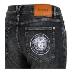 Hot Mørke La Medusa Broderi Jeans Jeans