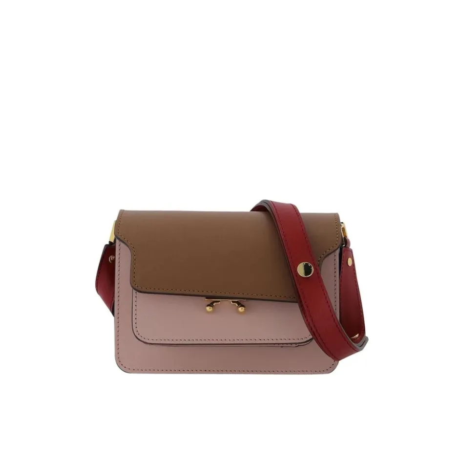 Outlet Læder Mini Trunk Skuldertaske Dame Skuldertasker