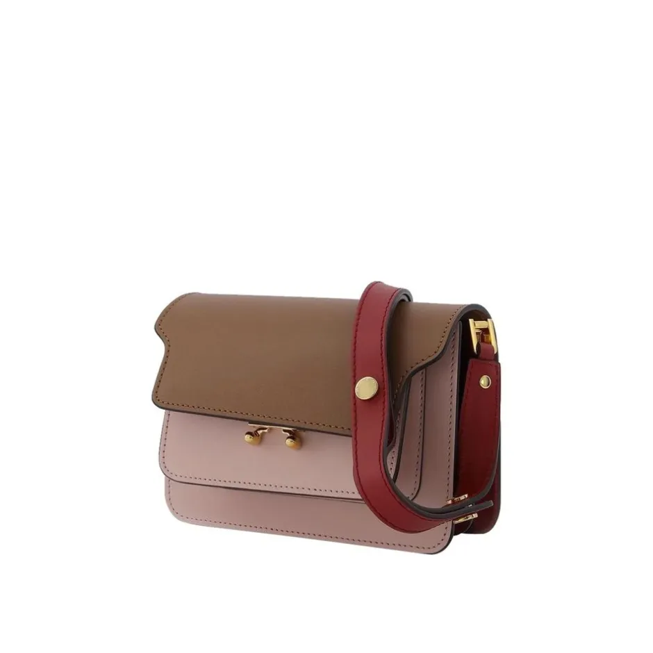 Outlet Læder Mini Trunk Skuldertaske Dame Skuldertasker