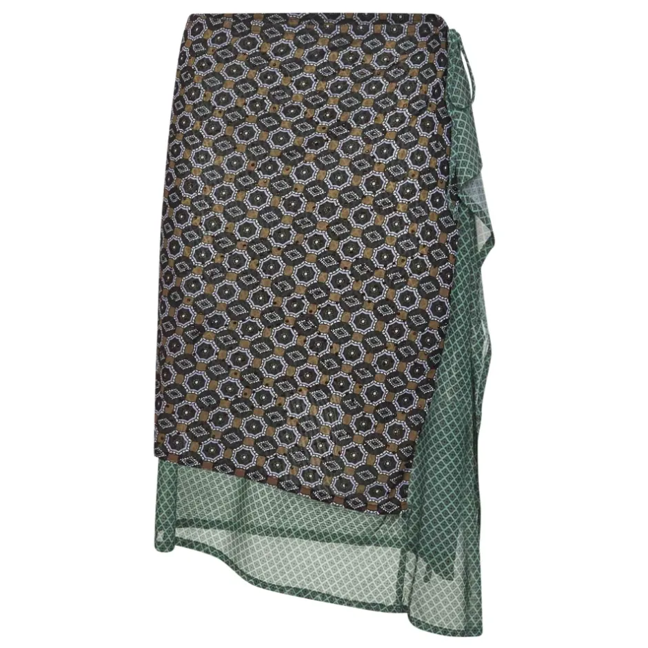 Clearance Mini Tie Mesh Nederdel Dame Nederdele