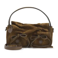 Multipocket Micro Crossbody Suede Taske Dame Håndtasker