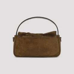 Multipocket Micro Crossbody Suede Taske Dame Håndtasker