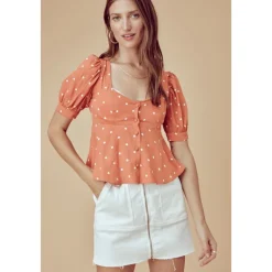 Best Natalia Dot Blouse Dame Bluser & Skjorter